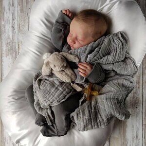 🆕18nch Soft Cloth Body Newborn Baby Poseable Limbs Pink-open Eyes Doll Boy